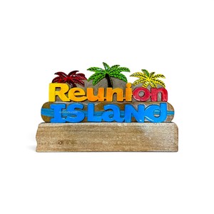 Adorno de Pared de Madera de la Isla Reunión, Placas Decorativas para el Hogar, Placas de Madera con Intarsia, Decoración Colorida de la Isla - Product Image 5