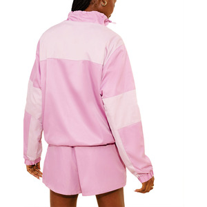 Custom Unisex Sporty Hooded Racer Jacket Shorts Set Polyester/Nylon Waterproof Quick Dry Lightweight Outdoor Windproof Jacket - Product Image 5