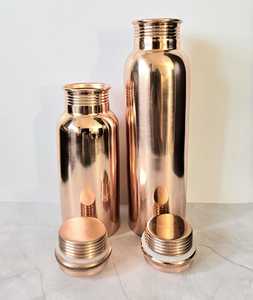 BURAQ HANDICRAT Copper Water <b>Bottle</b> 1L Design for Travel two <b>bottle</b> set - Product Image 4
