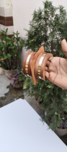 Wholesale <b>Cheap</b> Price High Quality Handmade Religious Durable Wooden Bangle <b>Set</b> for Women and Girls Customized Fashion Jewellery - Product Image 3