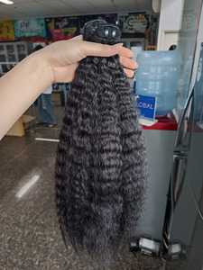 Extensions de cheveux de trame de peau droite crépue vietnamienne 100% cuticule non traitée alignée cheveux humains bruts tissage de haute qualité meilleur - Product Image 3