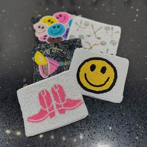 Premium Quality Beaded Coin <b>Purse</b> Compact <b>Wallet</b> for Coins Keys and Small Essential Travel - Product Image 1