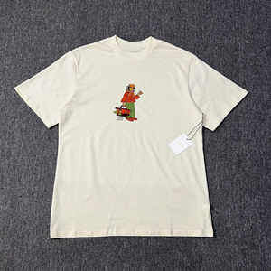 T-shirt blanc à motifs d'été, 240g coton, pour hommes, motifs variés, fabricants sur mesure, vente en gros de t-shirts - Product Image 2