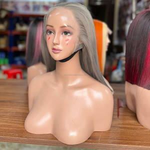 Perruques de cheveux humains de qualité supérieure, Lace Front, en cheveux vierges vietnamiens lisses, Perruque Lace Frontal, Perruque Bob, sans colle, cheveux ultra-lisses - Product Image 3