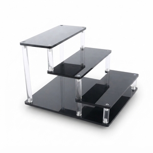 Acrylic Modern Cosmetic <b>Display</b> Stand with Customizable <b>Shelves</b> for Water Resistant Easy Assembly for Makeup Beauty Products - Product Image 2
