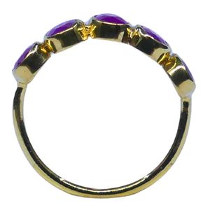 Wedding Wear 925 Sterling Silver Gold Plated Jewelry Ruby Gemstone Women Wear Classic <b>Couple</b> <b>Ring</b> - Product Image 4