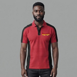 Polo de hombre moderno 100% algodón, 200 GSM, con logo impreso DTF personalizado, tejido de punto de 2 colores, de secado rápido, estilo urbano. - Product Image 4
