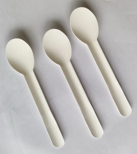 Hot Selling Disposable Paper Dinnerware Spoon 155mm Eco Friendly <b>Microwave</b> Safe Party Cutlery for Tea Coffee <b>Small</b> Meal Portions - Product Image 3