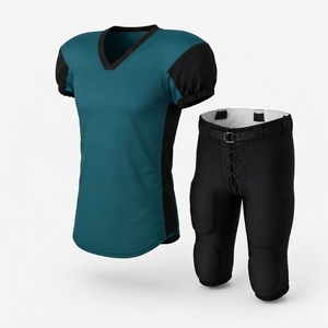 Ensemble de maillot de football américain, maillot de sport avec pantalon de sport assorti, pour hommes et jeunes joueurs - Product Image 2