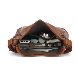 Sac Boston Unisexe en Similicuir ZOLO LEATHERS avec Bandoulière Chaîne, Fermeture Éclair 2-2,9L, Utilisation Quotidienne, Design Ouvert, Motif Nœud Marron - Product Image 2