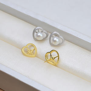 Ensemble de bijoux de mode pour femmes en argent S925 fait main, accessoire de bricolage, boucles d'oreilles en forme de cœur givrées, bague, pendentif, 1362 bijoux en perles - Product Image 4