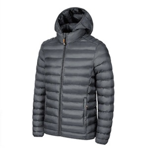 Fashion Design Spring Customized Men's Hooded Puffer <b>Jacket</b> with Zipper Closure <b>Smart</b> Casual Latest Style - Product Image 1