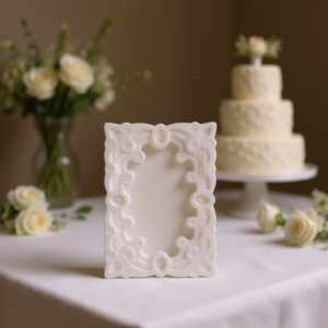 Elegante Juego de Moldes para Pastel de Plástico Blanco y Rubio de 21x27cm, 8 Piezas, Suministros para Decoración de Bodas - Product Image 2