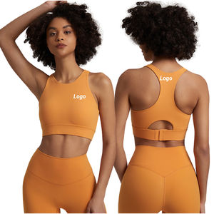 Sujetador Deportivo de 4 Vías con Logotipo Personalizado para Mujer, Elástico, Suave, Transpirable, de Secado Rápido, Nailon y Elastano, para Gimnasio, Fitness, Yoga, Doble Capa - Product Image 5