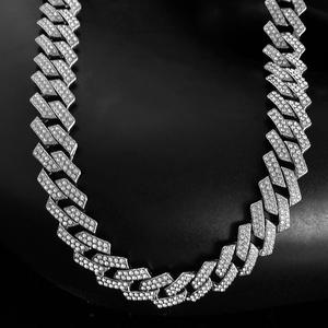 19mm Prong Miami 925 Sterling Silver Gold Plated <b>Men</b> Necklace Iced Out Hiphop Jewelry <b>Diamond</b> Moissanite <b>Chain</b> Cuban Link - Product Image 1