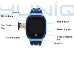 Montre GPS pour enfants Yuniq Outdoor, étanche IP67, 4G Android, avec carte SIM, WiFi, appel vidéo, répondre aux appels, caméra, suivi - Product Image 1