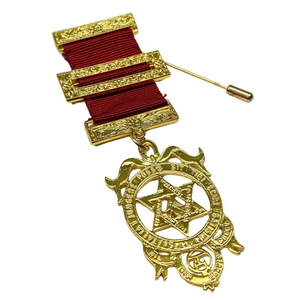 Médaille de poitrine maçonnique personnalisée, Médaille du District du Royal Arch, en métal, technique de brossage traditionnelle, Meilleur fournisseur - Product Image 5