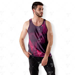 Débardeurs Homme Personnalisables en Gros, Sportifs, Imprimés par Sublimation, Tricotés Sans Couture, Légers, Col Rond, 100% Polyester, Confortables - Product Image 4
