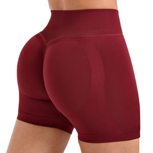 Pantalones cortos deportivos de compresión de alta elasticidad para mujer – Pantalones cortos transpirables de cintura alta para gimnasio, correr y practicar yoga - Product Image 3