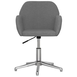 Sedia da ufficio girevole in tessuto grigio chiaro - Product Image 3