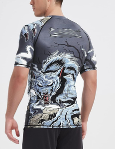 เสื้อแรชการ์ดแขนครึ่งแบบสั่งทำพิเศษ น้ำหนักเบา สำหรับออกกำลังกาย ผลิตภัณฑ์คุณภาพสูงจากผู้ผลิตชั้นนำ ผลิตจำนวนมาก - Product Image 3