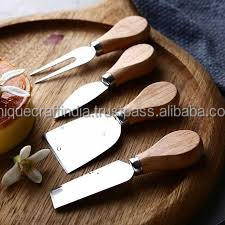 4-Piece Steel <b>Cheese</b> <b>Knife</b> <b>Set</b> With Wooden Handles Durable Handcrafted <b>Cheese</b> Tools For Serving And Display - Product Image 6