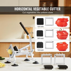 Affettatrice Commerciale in Acciaio Inox e Alluminio per Frutta e Verdura con Lame da 1/4, 3/8, 1/2 Pollici, Modello M - Product Image 2