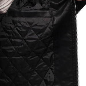 <b>Men</b> Rugged Genuine Leather <b>Jacket</b> Casual Zip Front Durable Comfortable Winter Quick Dry Breathable Stand Collar Outdoor Regular - Product Image 6