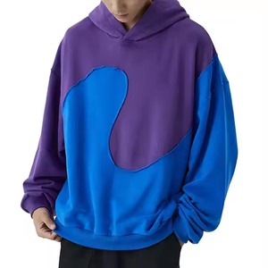 <b>Men</b> Cut <b>Work</b> Oversized <b>Hoodie</b> Relaxed Fit Soft Fleece Pullover with Decorative Cut Detail Streetwear Everyday Comfort Top - Product Image 4