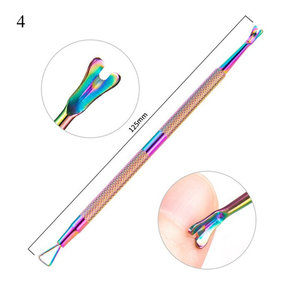 Pince à cuticules 2026 en acier inoxydable, coupe-ongles et peaux mortes, outil de manucure et nail art, finition arc-en-ciel - Product Image 5