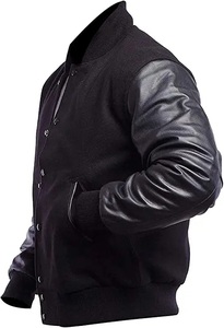 Fashion Casual Varsity <b>Jacket</b> Custom Letterman 100% <b>Leather</b>/Wool made Varsity <b>Jacket</b> for men - Product Image 6