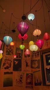 Silk Lanterns Colorful Bamboo Silk Lanterns Decorative Lighting For Patio Garden Wedding Vietnam Silk Lanterns Decor - Product Image 3