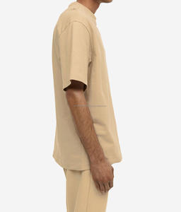 T-shirts à col rond pour hommes imprimés sur mesure 100% coton tricoté tissu propre logo chemises - Product Image 2