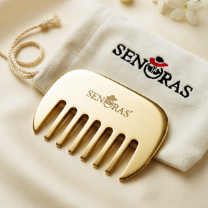 Outil de coiffure professionnel Senoras Kansa Comb |   Masseur pour le cuir chevelu raffermissant la peau |   Massage corporel |   Manuel, non électrique, portatif | - Product Image 1