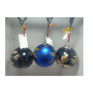 Adorno Navideño Colgante en Forma de Bola, Hecho a Mano, con Acabado Brillante, Decoración Navideña para el Hogar, Regalos de Navidad - Product Image 1