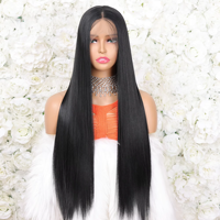 Perruque Lace Front Transparente 13x6 Sans Colle, Couleur Naturelle, Cheveux Humains Vierges Vietnamiens et Indiens Bruts, Vente en Gros Directe Usine