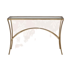 Table console étroite en métal moderne et tendance pour petite entrée, couloir, chambre et salon - Taille et couleur personnalisables - Product Image 1