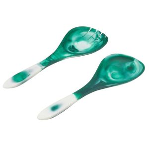 HANDMADE RESIN SALAD <b>SPOON</b> Servers Decorative <b>Serving</b> <b>Spoons</b> Set Salad Mixing Dinner Fork <b>Spoon</b> Handle Salad - Product Image 1