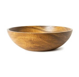 Nuevos Tazones Redondos de Madera Decorativos y Ecológicos de Color Natural para Servir en Fiestas - Product Image 4