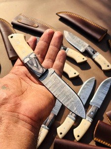 Wholesale Damascus Steel Skinning <b>Knives</b> Set Custom <b>Bone</b> & Wood <b>Handle</b> OEM Manufacturer Fixed Blade <b>Knife</b> Bulk wholesale - Product Image 4