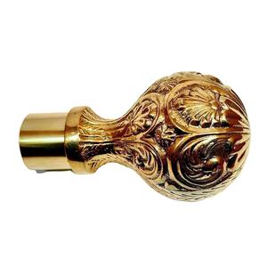 Poignée de canne de marche victorienne en laiton antique |   Décoration traditionnelle dorée polie à la main de 3,5 pouces pour la maison et les cadeaux d'affaires - Product Image 3