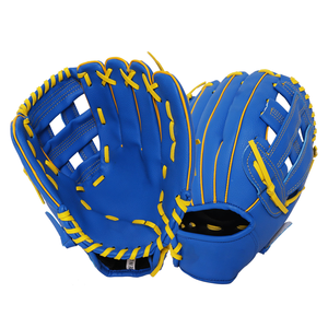 Blue Synthetic Insulated <b>Baseball</b> Glove H-Web Left-handed Full Finger Hook and Loop Closure Adult Non-Slip Catcher - Product Image 3