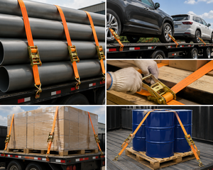 Sangle à cliquet de 38 mm, 2000 kg, en polyester haute résistance pour le transport de marchandises, solution de fixation de charge, logo personnalisé, service OEM - Product Image 2