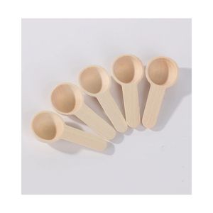 2025 Mejor Composable Mini Cuchara de leche de madera natural de alta calidad para niños para fiesta y toma de polvo - Product Image 1
