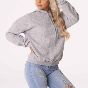 Sudadera con Capucha Gris de Algodón para Mujer, Manga Larga, Estilo Informal, Transpirable, Holgada y Cómoda para Otoño - Product Image 1