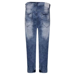 Custom Made Lightweight Canvas Denim Jeans Mid Button Fly Slim Fit Straight Business Formal Casual Men's Breathable - Product Image 3