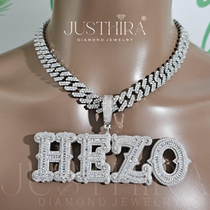 Collar con Colgante de Diamante Solitario Clásico de Proveedor Indio para Mujer, Cadena de Oro, Regalo para Compromiso, Disponible para la Venta - Product Image 3