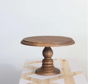 Support à gâteau en bois naturel écologique avec finition brillante, compatible lave-vaisselle, forme élégante, idéal pour les hôtels et les célébrations d'anniversaire, fabriqué en Inde - Product Image 3
