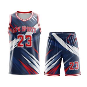 Ensemble d'uniformes de basketball personnalisés, coupe ample, vierges, flexibles, pour matchs de basketball - Product Image 1