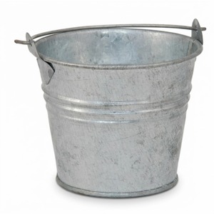 Cubos de metal galvanizado con revestimiento de zinc de diseño fabuloso con asas metálicas para decoración del hogar y uso en interiores y exteriores en oferta. - Product Image 2